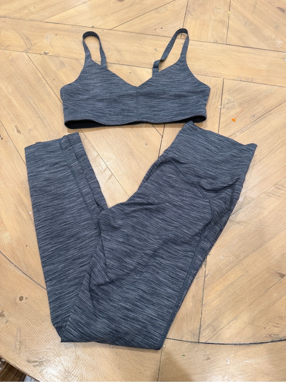 Outdoor Voices Leggings and Top Set Grey Small